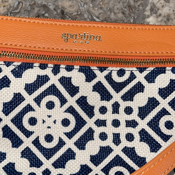 Spartina Navy, White and Orange Crossbody Bag - Picture 5 of 12